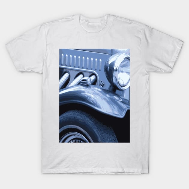 BLUE ANTIQUE CAR Pop Art T-Shirt by BruceALMIGHTY Baker